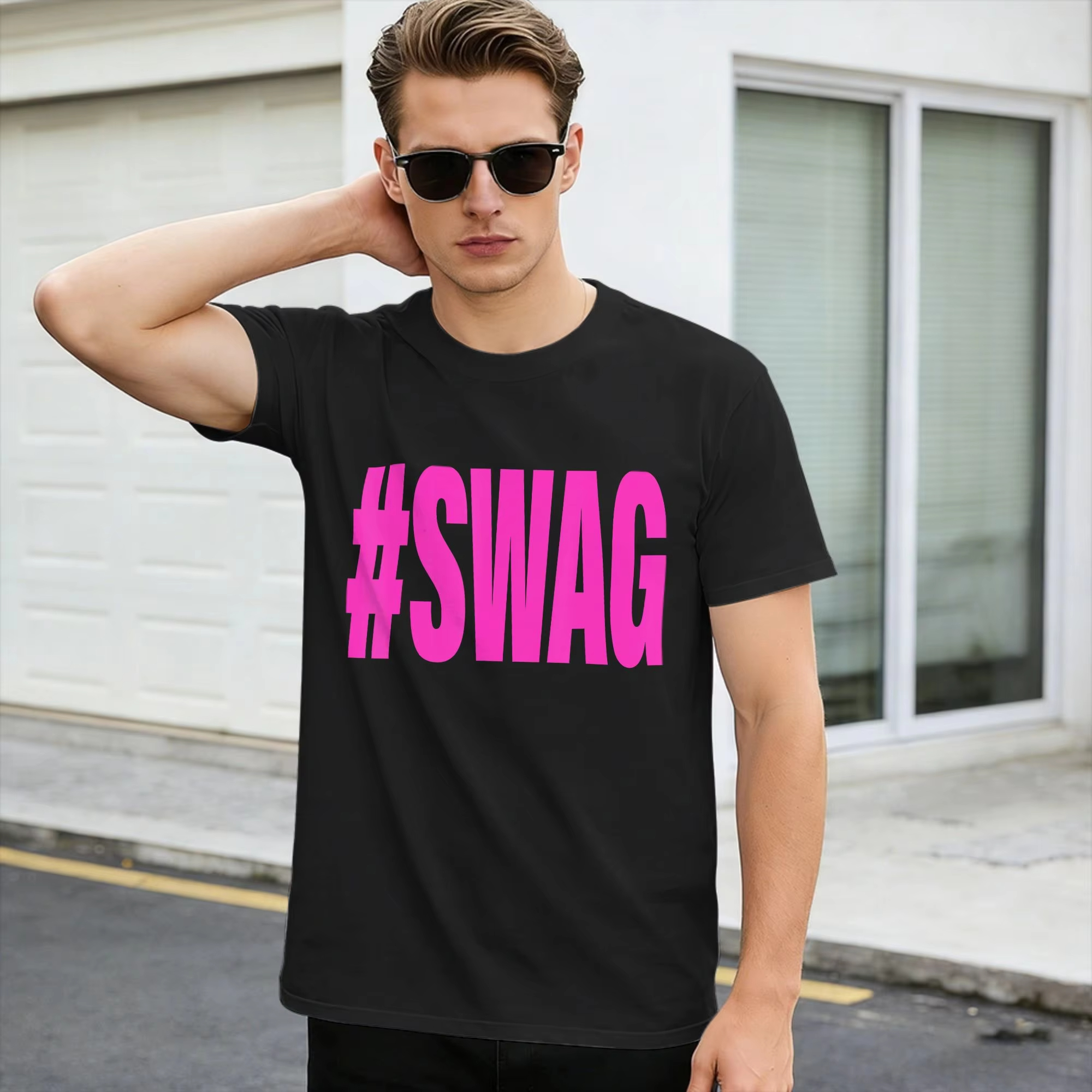 Mens Fashion Hashtags - Hashtag Swag T Shirt Men Y2K