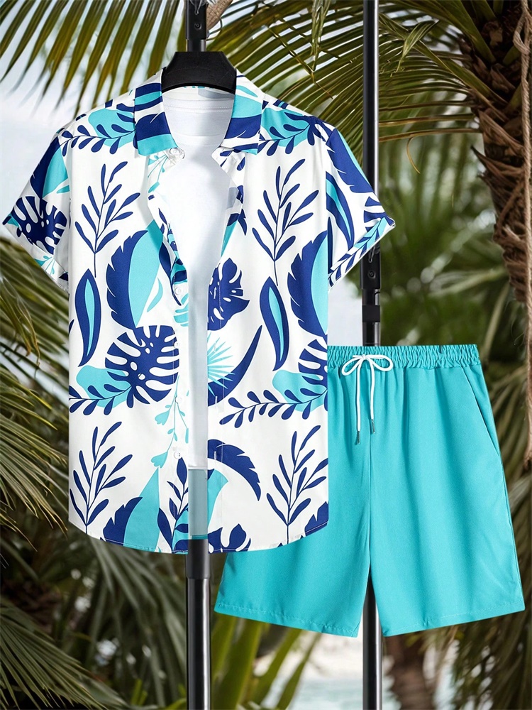 Men'S Fashion Course - Men's Short-sleeved Shirt Set Artistic And