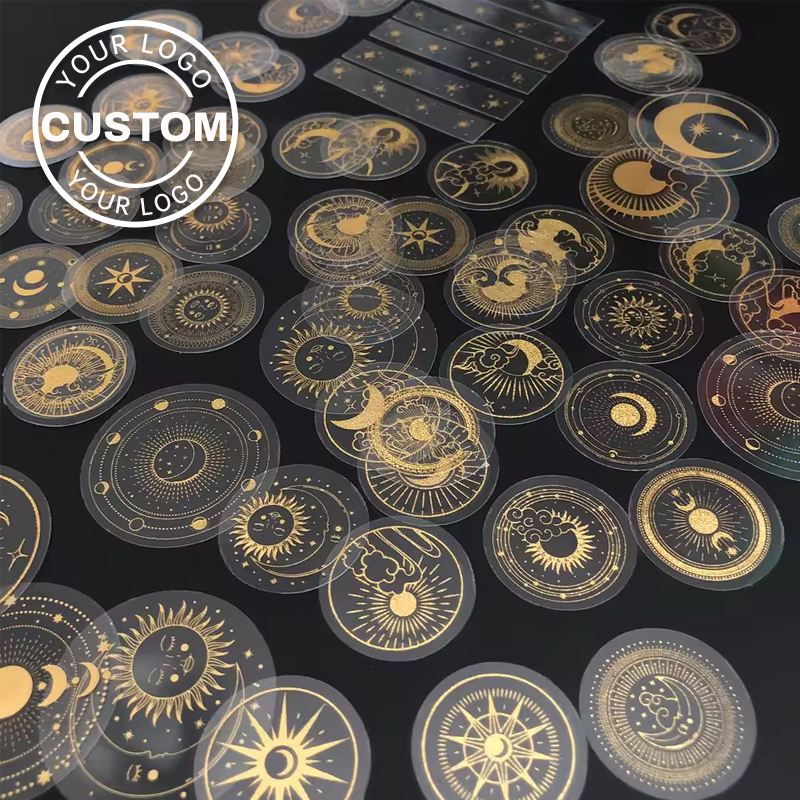 Men'S Fashion Labels - Custom Glitter Gold Stickers Waterproof Transparent