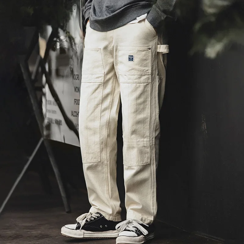 Jeans Pants Fashion Men - Fashionable Men's Workwear, American Retro Distressed,