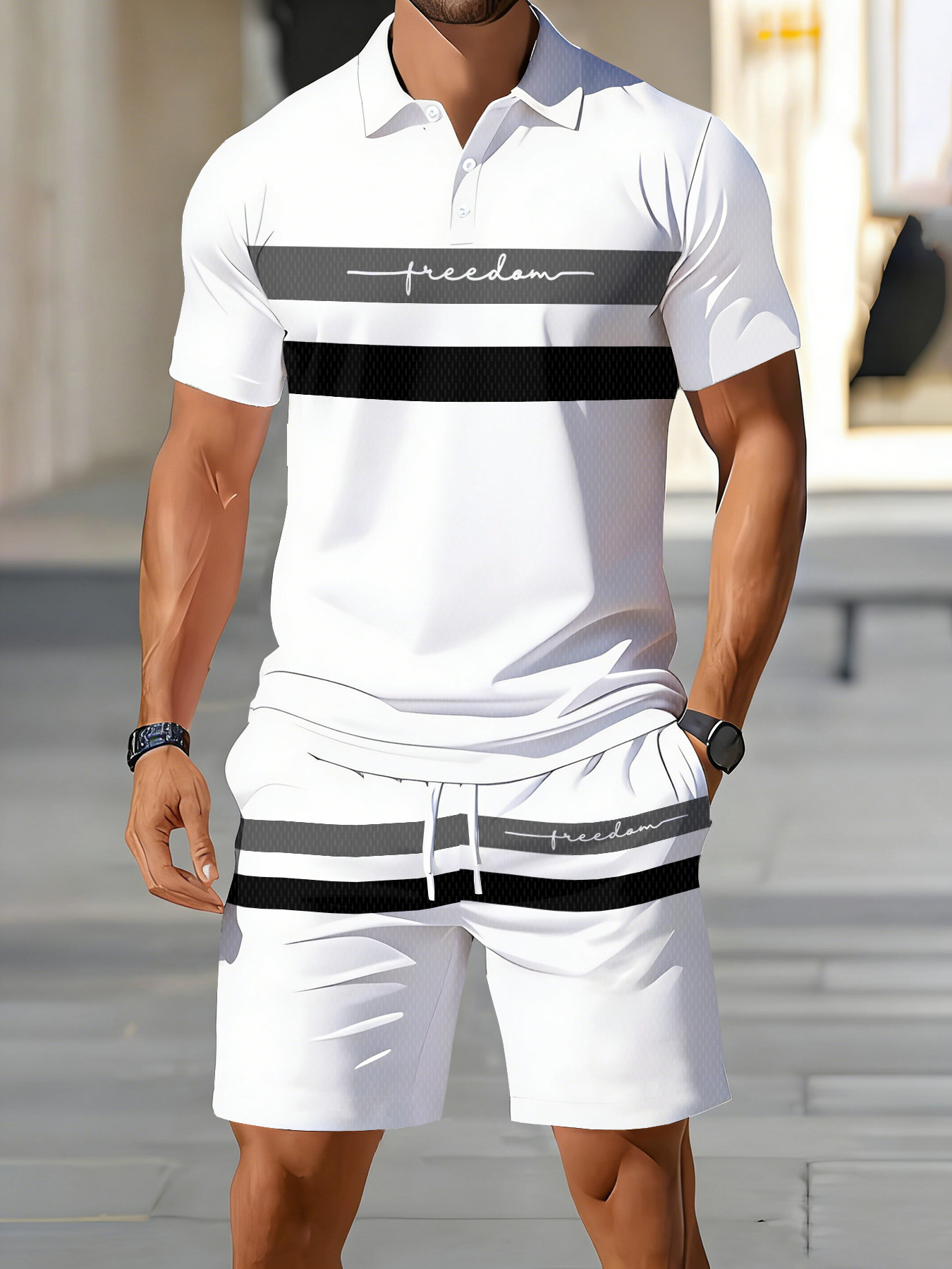 Men'S Fashion Polo - 2026 Summer Men's Polo Shirt Set