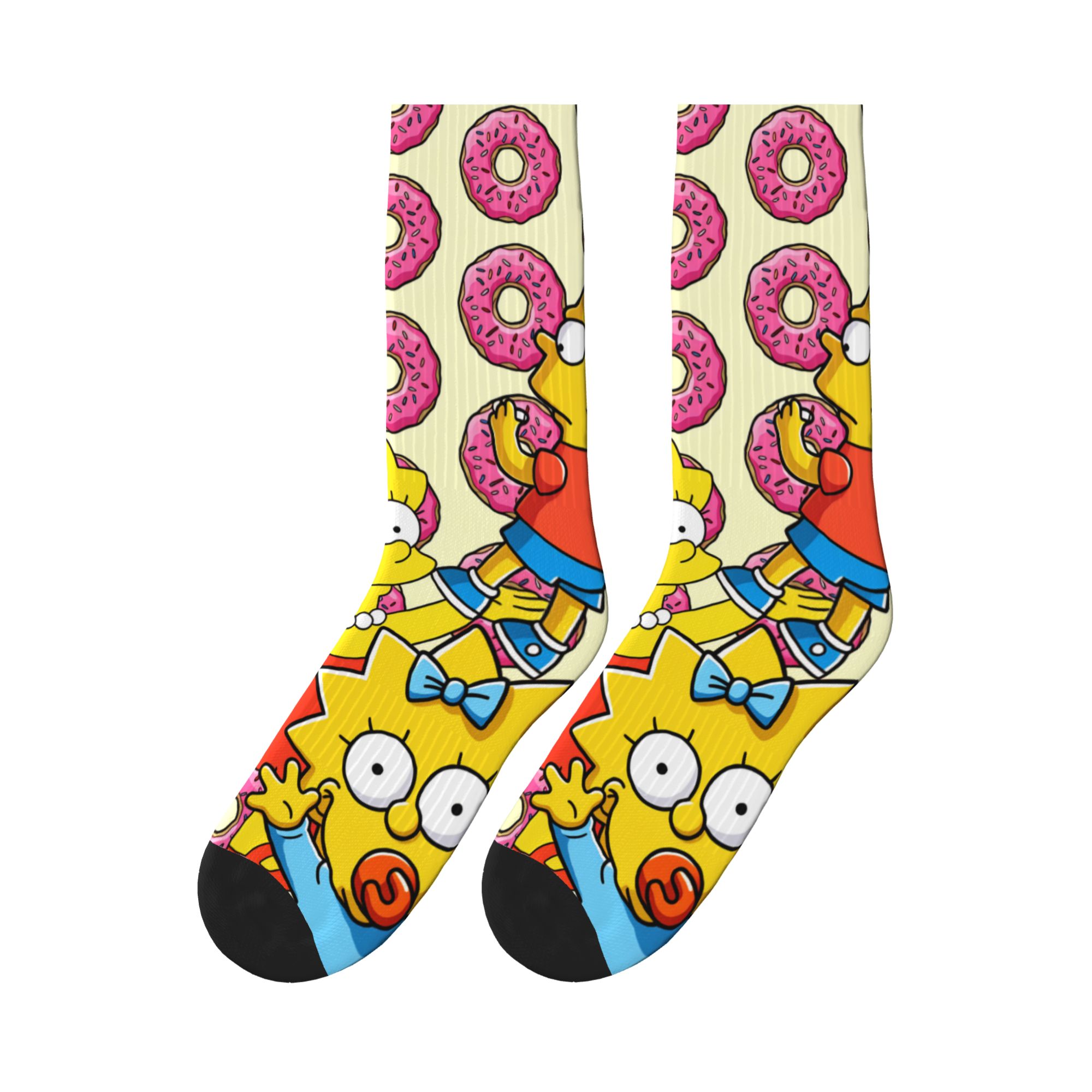 Men'S Fashion Youtube - S-Simpsons Family Donut Background Socks Non