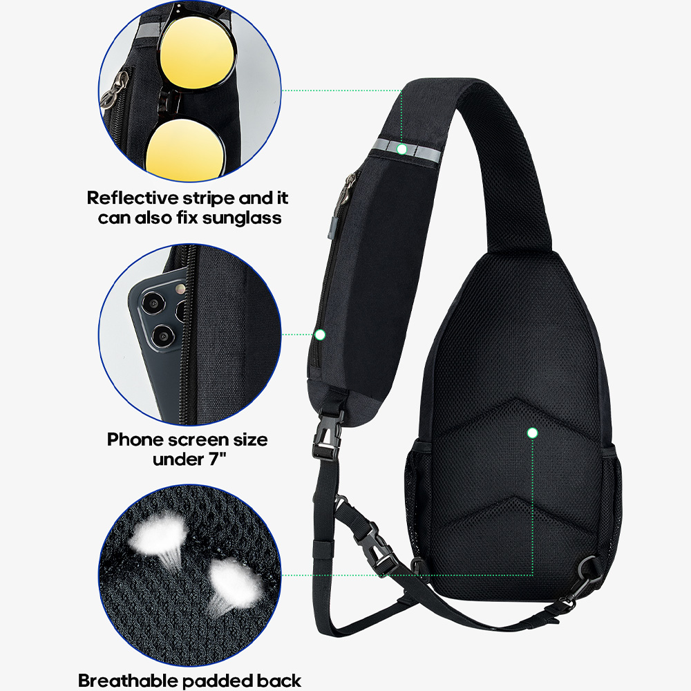 WATERFLY Crossbody Sling Bag C - Fashion Harness Men reseña y precio