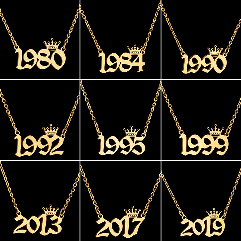 Stainless Steel Crown Year Num - Men'S Fashion Year 2000 reseña y precio