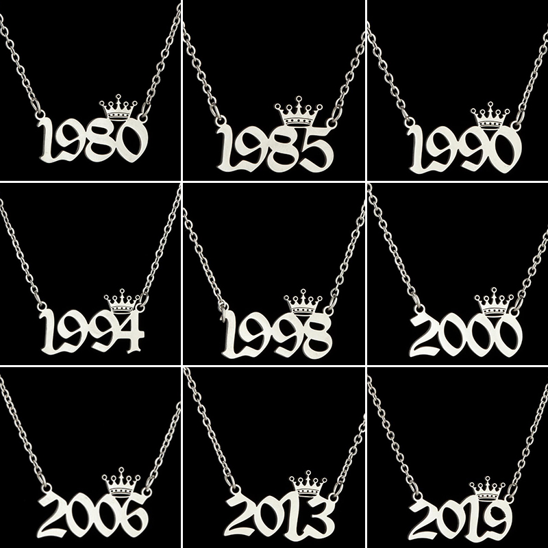 Stainless Steel Crown Year Num - Men'S Fashion Year 2000 reseña y precio