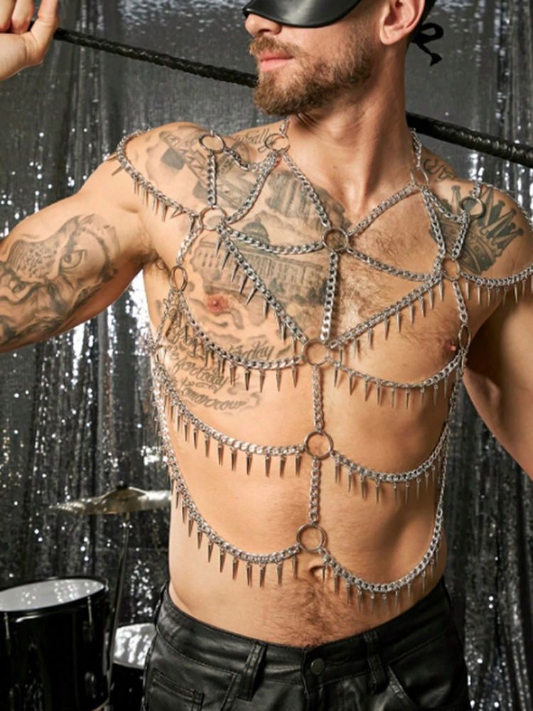 Tassels Chain Body Shoulder Se - Fashion Harness Men reseña y precio