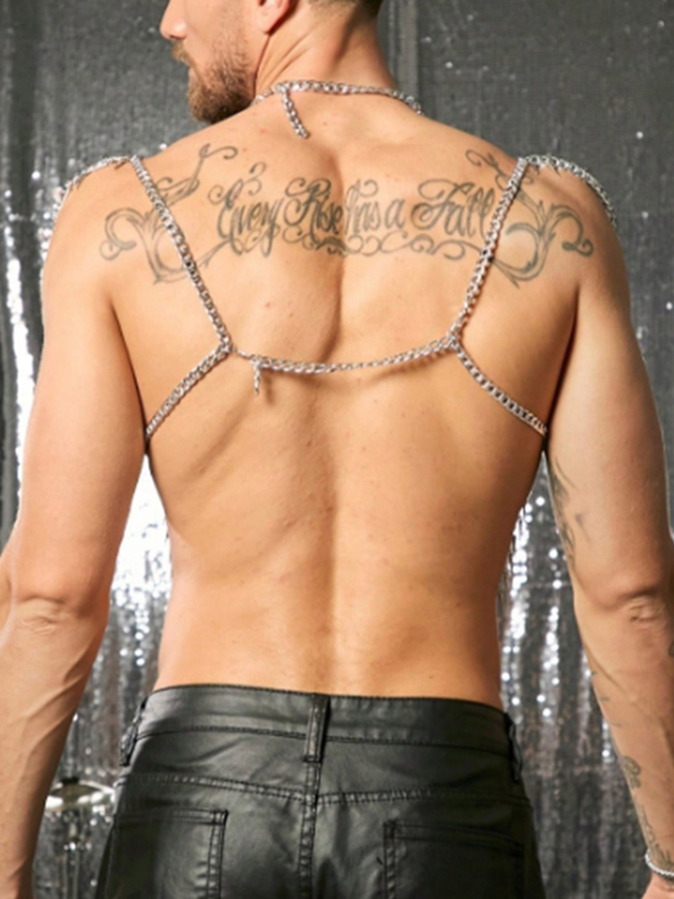 Tassels Chain Body Shoulder Se - Fashion Harness Men reseña y precio