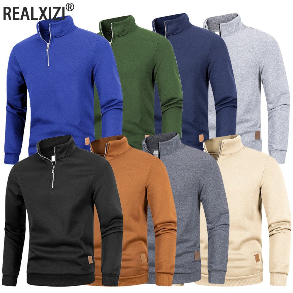 Autumn Men's Half Zipper Stand - Mens Fashion Jumpers reseña y precio