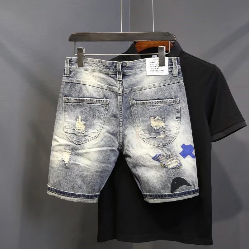 Summer Men's Fashion Scraped P - Jeans Pants Fashion Men reseña y precio