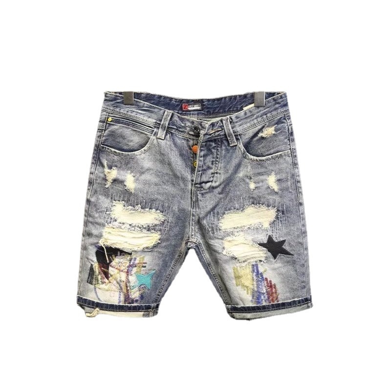 Summer Men's Fashion Scraped P - Jeans Pants Fashion Men reseña y precio