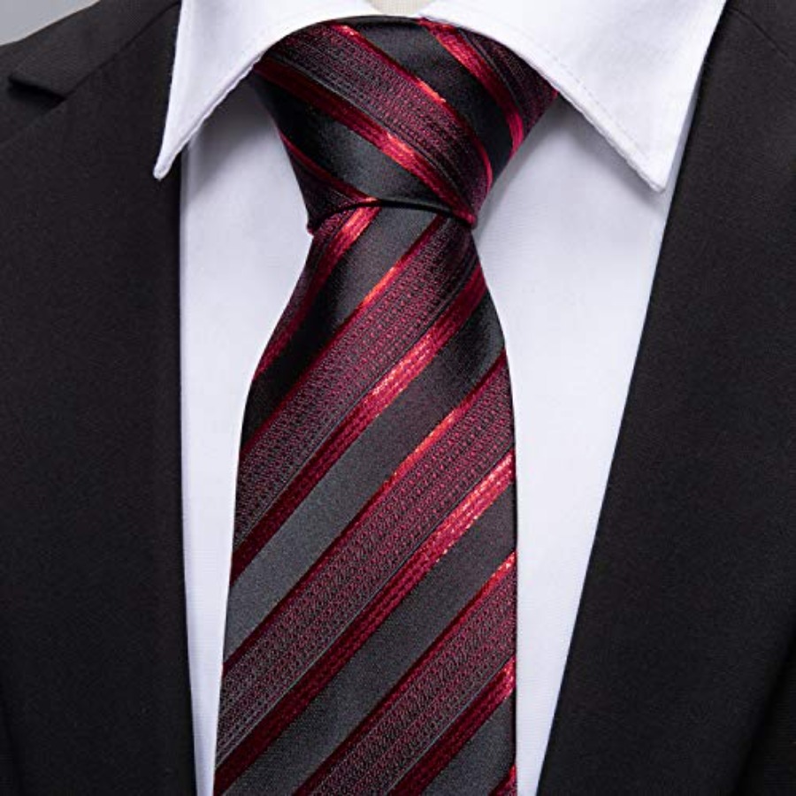Tie Sets for Men Silk Stripe N - Men'S Fashion Formal reseña y precio