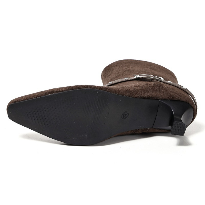 New Winter Suede Women High Bo - Men Fashion Elegant reseña y precio