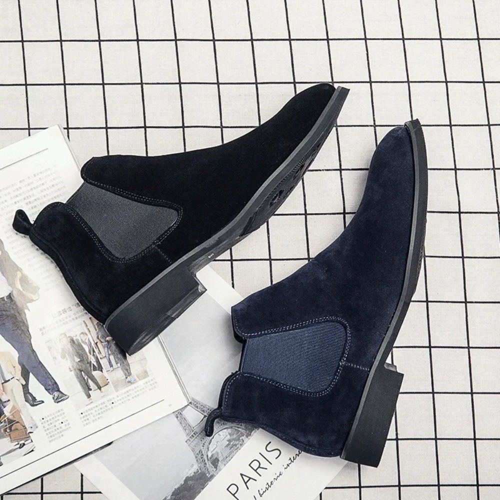 Chelsea Boots Men Blue Faux Su - Men'S Fashion For 30 Year Olds reseña y precio