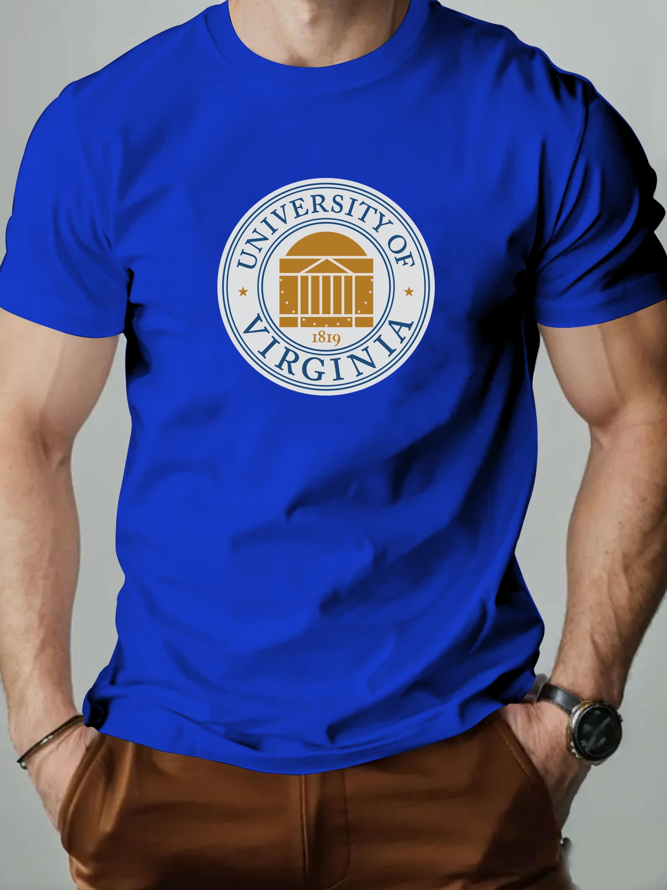 Men's Cotton T-Shirt, Universi - Men'S Fashion University reseña y precio