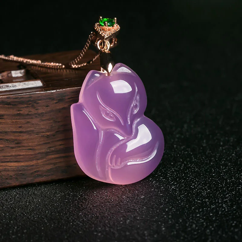 Natural Purple Agate Fox Penda - Mens Fashion Jumpers reseña y precio