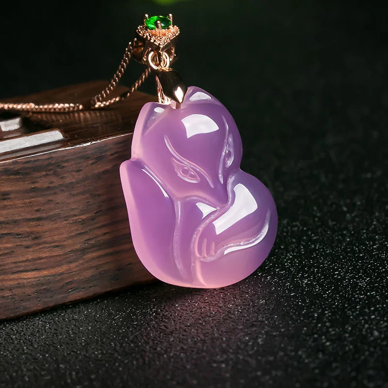 Natural Purple Agate Fox Penda - Mens Fashion Jumpers reseña y precio