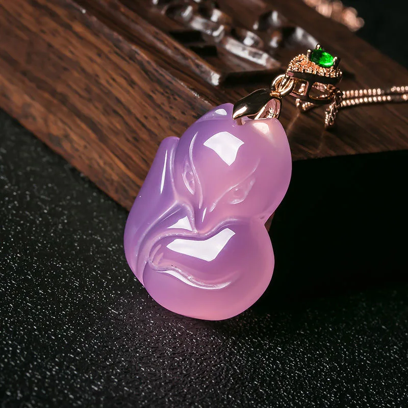 Natural Purple Agate Fox Penda - Mens Fashion Jumpers reseña y precio