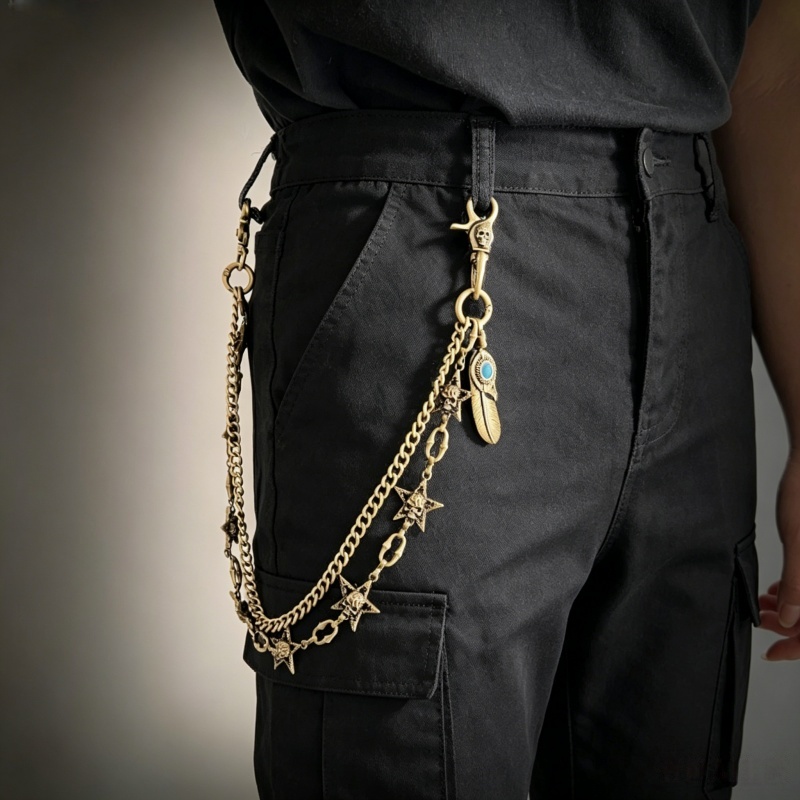 Hip Hop Punk Rock Metal Pants  - Jeans Pants Fashion Men reseña y precio