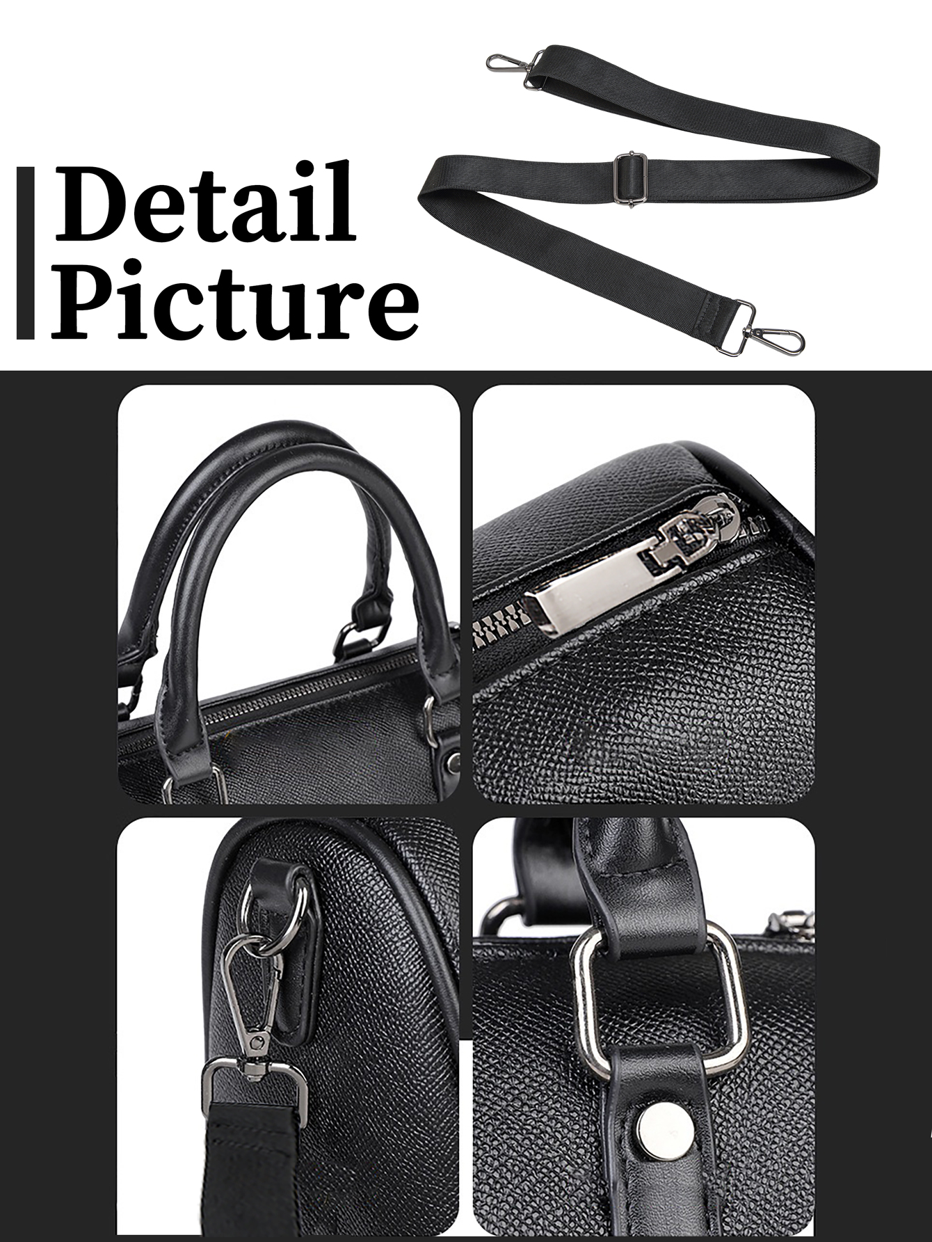 Men's Crossbody Bag - Black Sl - Fashion Harness Men reseña y precio