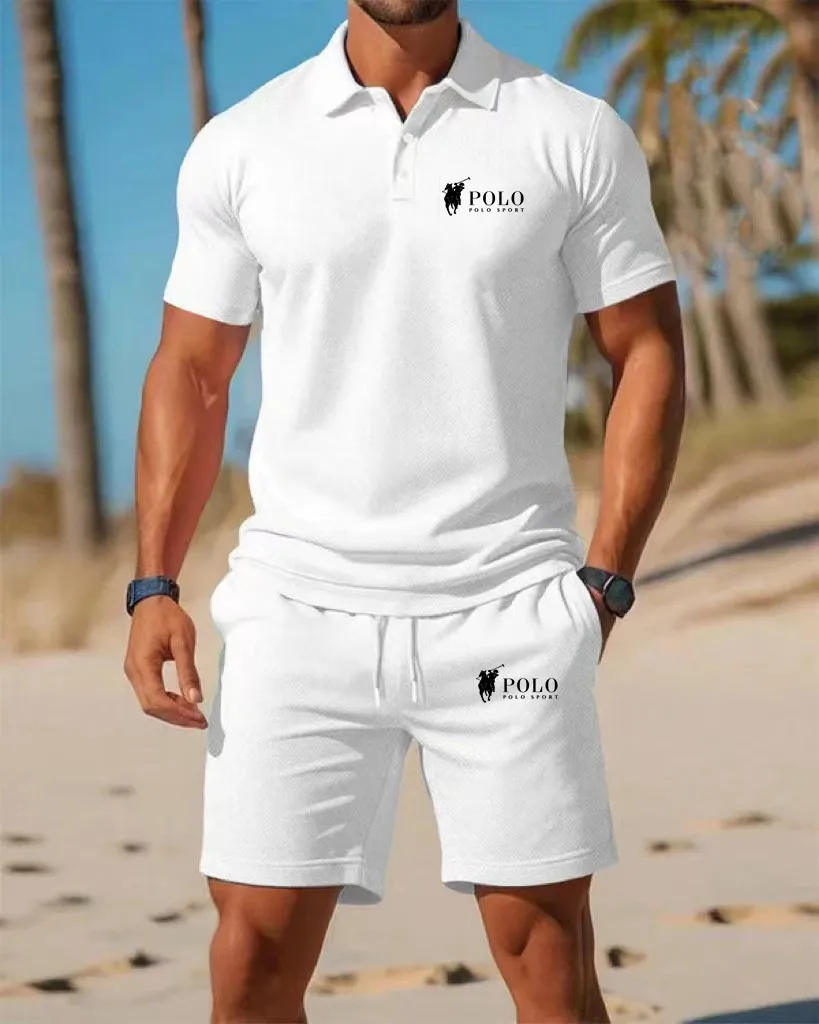 Men's Polo Shirt Set Summer Qu - Men'S Fashion Polo reseña y precio