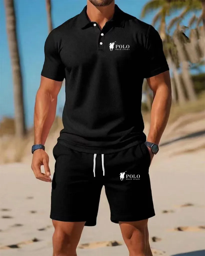 Men's Polo Shirt Set Summer Qu - Men'S Fashion Polo reseña y precio
