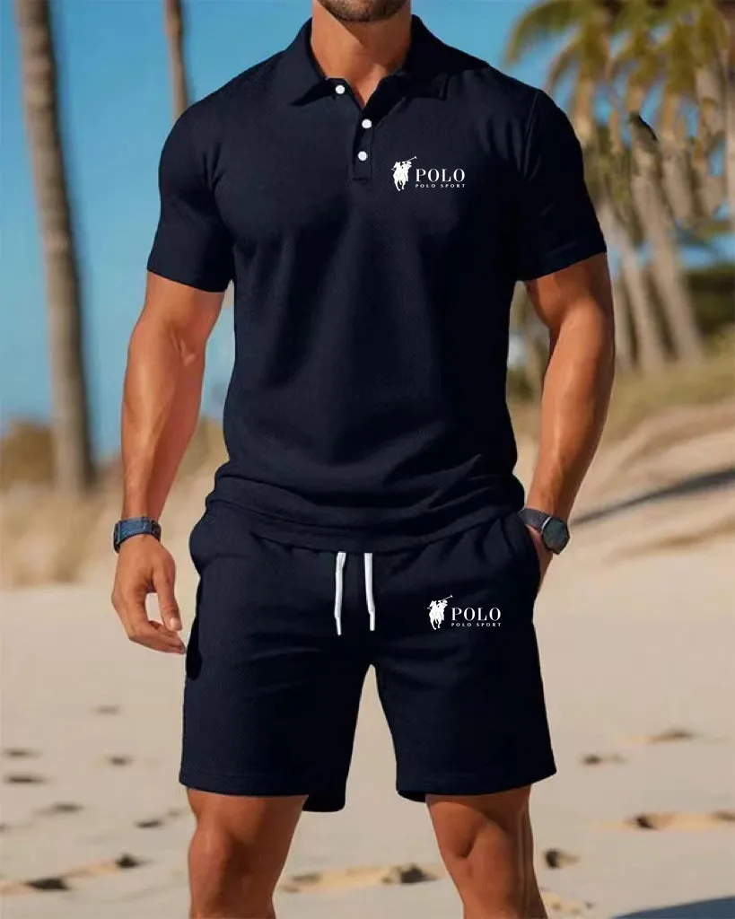 Men's Polo Shirt Set Summer Qu - Men'S Fashion Polo reseña y precio