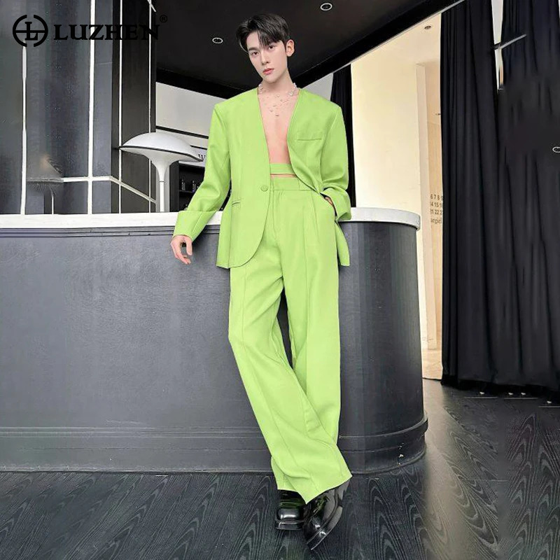 LUZHEN 2026 Spring New Solid C - Men Fashion Elegant reseña y precio