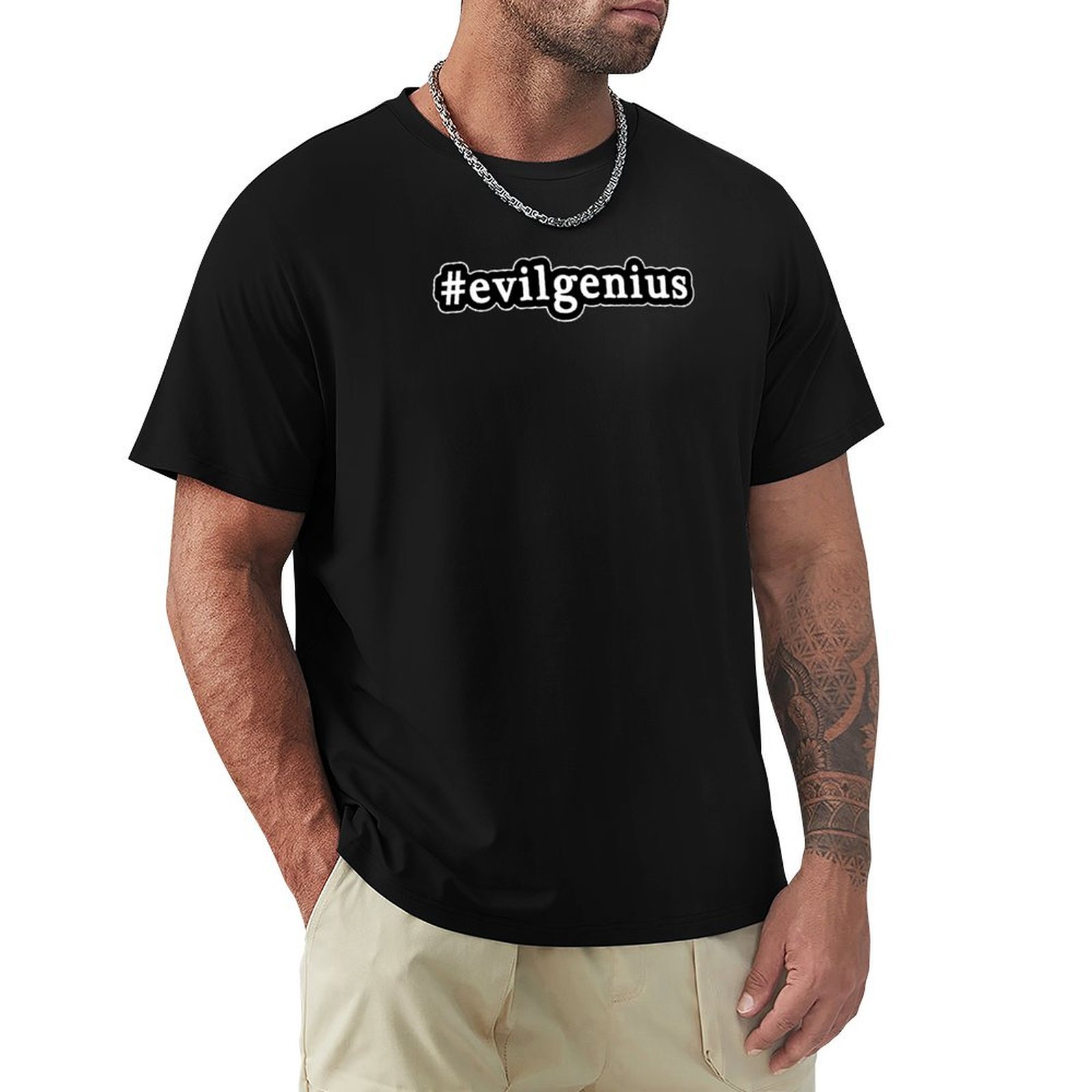 Evil Genius - Hashtag - Black  - Mens Fashion Hashtags reseña y precio