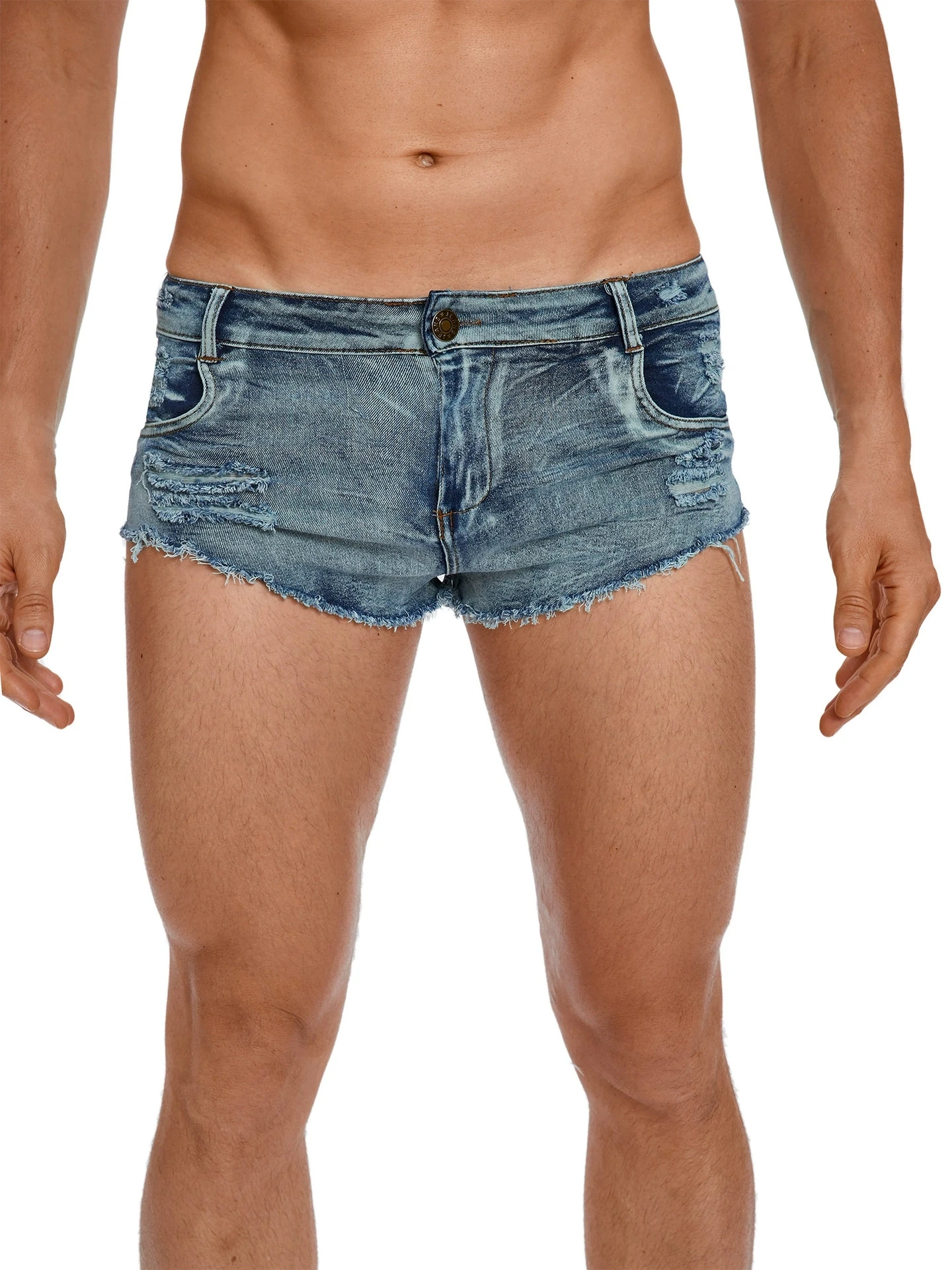 Men's Low Waist Jeans Shorts F - Jeans Pants Fashion Men reseña y precio