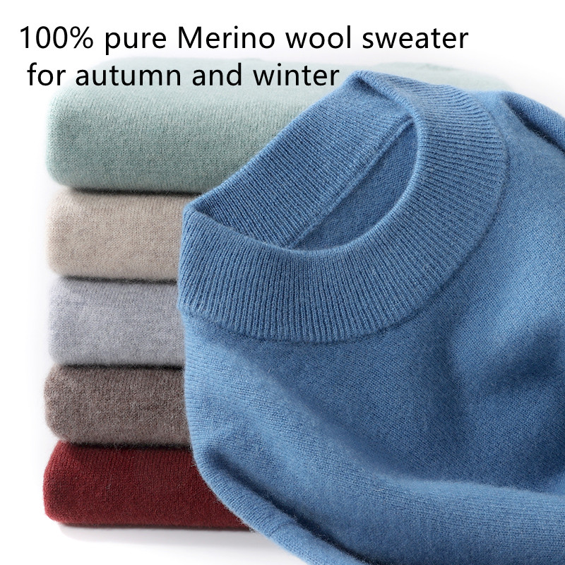 100% Pure Merino Wool Men's Se - Mens Fashion Jumpers reseña y precio