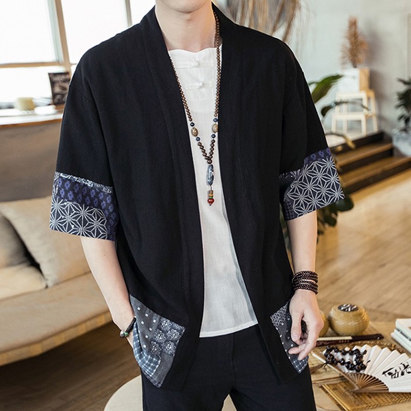Japanese Kimono Men Cardigan S - Mens Fashion Jumpers reseña y precio
