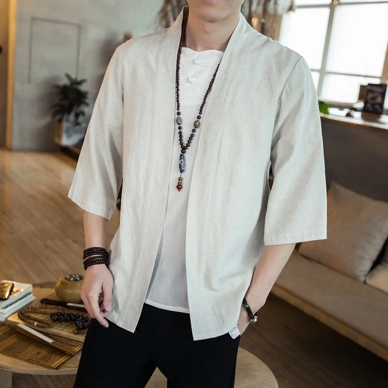 Japanese Kimono Men Cardigan S - Mens Fashion Jumpers reseña y precio