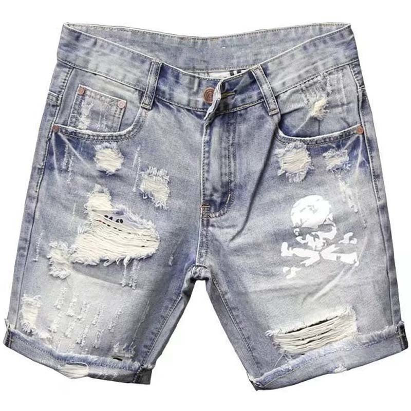 Summer Men's Worn Bead Hole Be - Jeans Pants Fashion Men reseña y precio