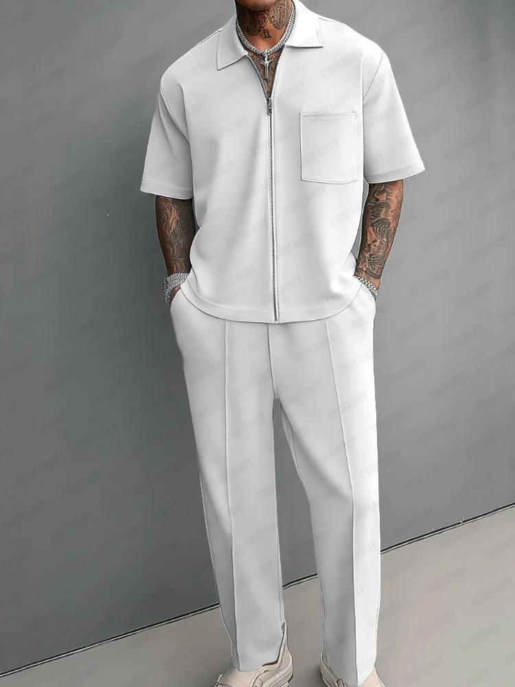 Men 2 Piece Outfits Half Zip P - Men'S Fashion Polo reseña y precio