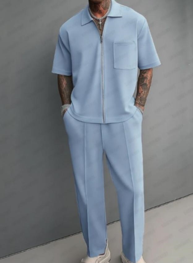 Men 2 Piece Outfits Half Zip P - Men'S Fashion Polo reseña y precio