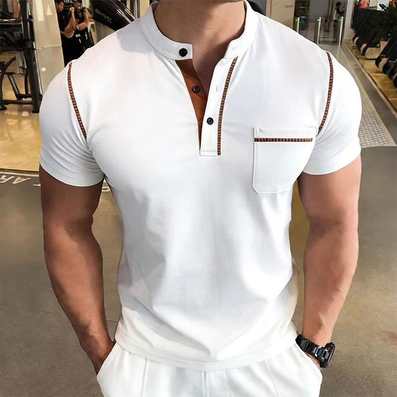 New Summer Men's Henry Collar  - Men'S Fashion Polo reseña y precio